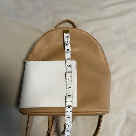 Miniso Beige Faux Leather Backpack - Picture 7 of 9